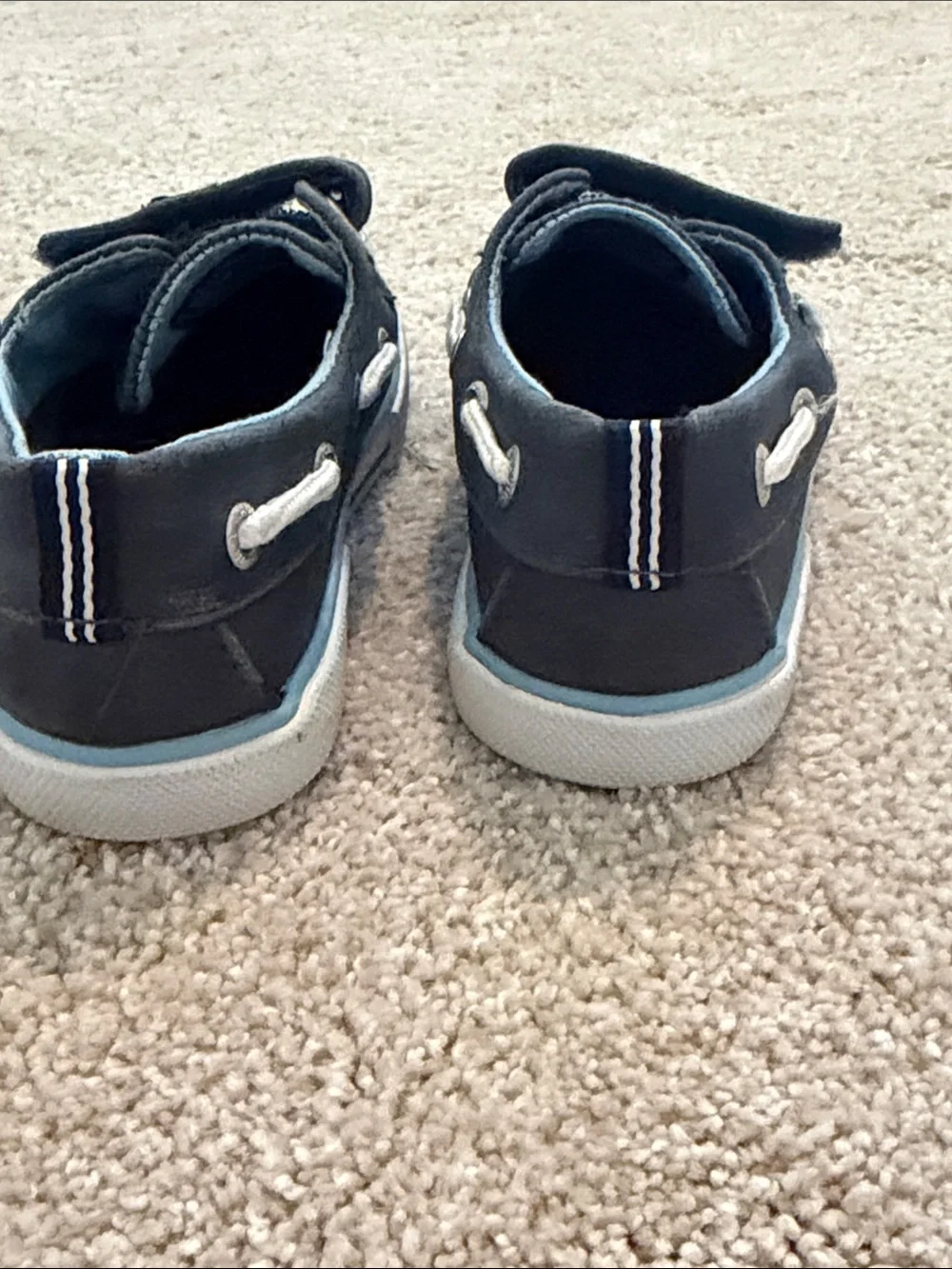 Nautica Boys' Dark Blue Suede Moccasins